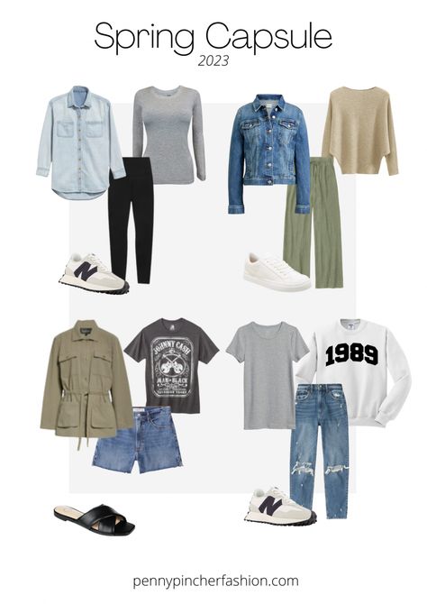 Spring Capsule Wardrobe 2023 - Penny Pincher Fashion Casual Spring Capsule Wardrobe 2023, Spring Wardrobe Essentials 2023, Spring Casual Outfits 2023, Spring Capsule 2023, Spring Wardrobe 2023, Chic Spring Outfits 2023, Casual Spring Capsule Wardrobe, Spring 2023 Capsule Wardrobe, Spring 2023 Capsule