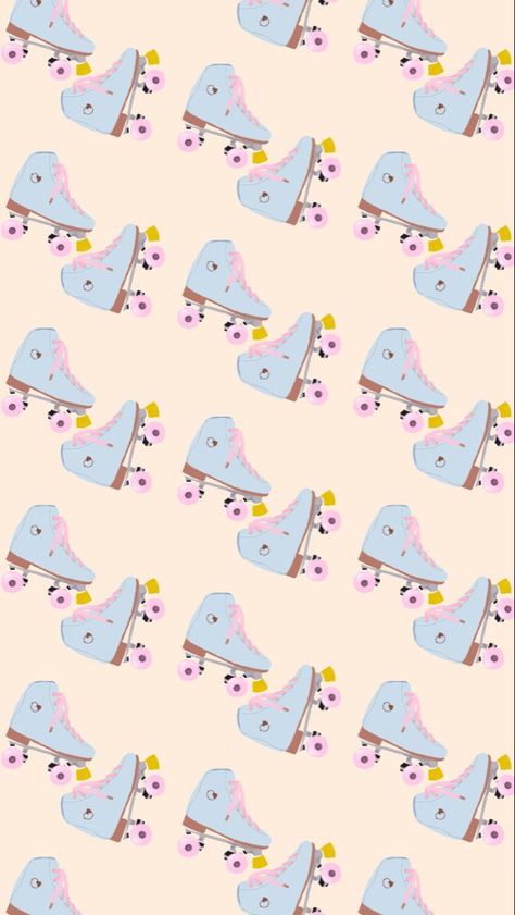 Wallpaper Set, Girly Wallpapers, Princesa Disney, Roller Skate, Roller Skates, Ice Skating, Wallpaper Backgrounds, Pink, Pattern