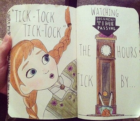 Wreck this journal! This is awesome. I would do this but I don't think it would look that good!! Disney Wreck This Journal, Journal Ideas Disney, Wreck This Journal Ideas, Wreck This Journal Everywhere, Wreck Journal, Keri Smith, Create This Book, Journal Idea, Frozen Themed