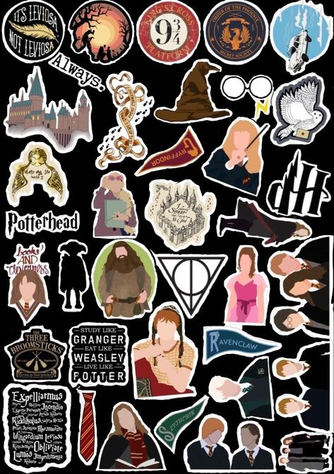 Aesthetic Stickers Harry Potter, Harry Potter Aesthetic Stickers, Harry Potter Stickers Printable Free, Harry Potter Stickers Printable, Vintage Aesthetic Stickers Printables, Stickers Harry Potter, Harry Potter Journal, Imprimibles Harry Potter, Harry Potter Stickers