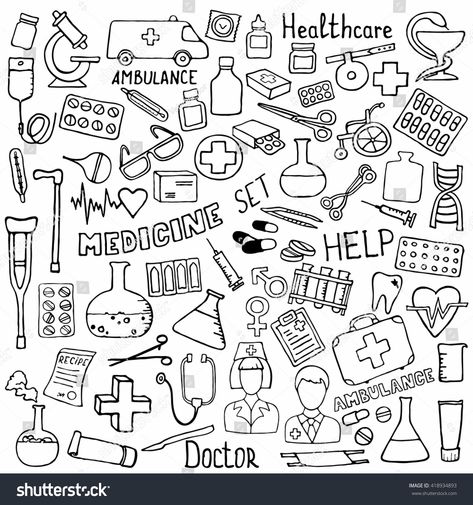 Hand drawn medicine icon set. Medical sketched collection. Healthcare, pharmacy doodle icons. Vector illustrations. #Ad , #SPONSORED, #set#Medical#sketched#icon Medicine Icon, Aesthetic Doodles, Doodle Icons, Doodle Books, Doodle Art Drawing, Doodle Icon, Sketch Notes, Bullet Journal Art, Doodle Illustration