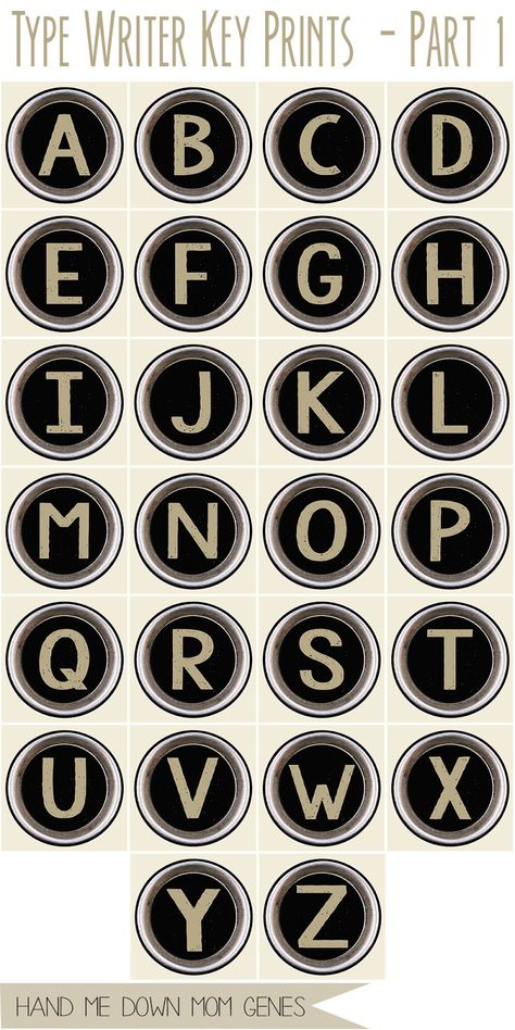 numeros Letter Fonts Alphabet, Pottery Barn Art, Recipes Printables, Pottery Barn Hacks, Typewriter Fonts, Typewriter Keys, Glass Magnets, Key Art, Pottery Barn Inspired