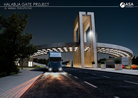 Halabja gate Project Society Main Gate Design, City Gate Design Architecture, City Entrance Gate Design, City Gate Design, Society Gate, Main Gate Design Entrance, Gate Design Entrance, Condominium Entrance, Entrance Architecture