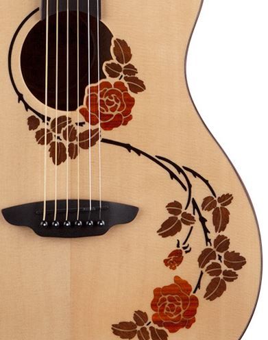 Luna Guitar with roses Guitar Art Diy, Rose Guitar, Guitar Decorations, Painted Ukulele, Ukulele Design, Guitar Artwork, Ukulele Art, Acoustic Guitar Photography, Luna Guitars