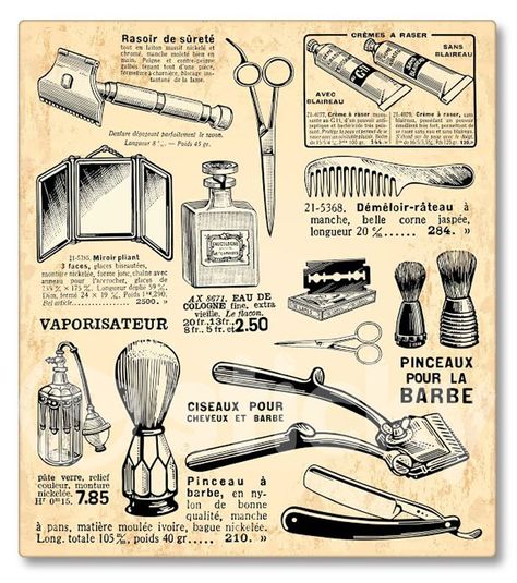 Old School Barber Shop, Hairdresser Tattoos, Vintage Hairdresser, Old School Barber, Barber Shop Ideas, Barber Tattoo, Barbershop Ideas, Barber Shop Interior, Vintage Shaving