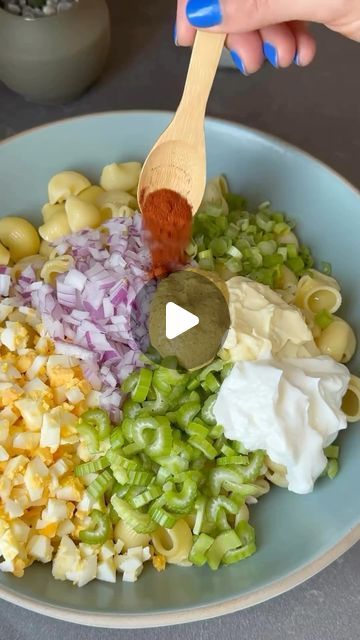 Deviled Egg Pasta Salad, Egg Pasta Salad, Leftover Hard Boiled Eggs, Avocado Oil Mayo, Celery Sticks, Olive Oil Dressing, Oil Dressing, Sheet Pan Dinners Recipes, Cooked Pasta