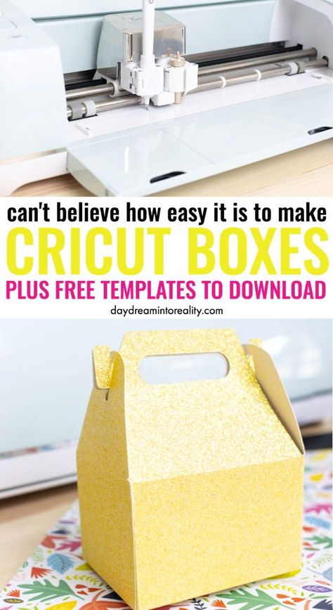 Learn how to ! Create custom gift boxes, organizers, and more with your Cricut machine. #cricut #cricutmaker . #Cartonnage #Box_Templates_Printable_Free #Vinyle_Cricut #Box_Template_Printable Boxes With Cricut, Cricut Boxes, Vinyle Cricut, Cricut Help, Cricut Explore Projects, Idee Cricut, Maker Project, Cricut Projects Beginner, Gift Box Template