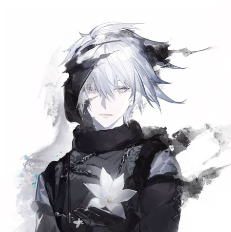 Neir Replicant, Anime Knight, Cool Anime Guys, Boy Art, The Villain, Handsome Anime, Cute Anime Guys, White Hair, Pretty Art