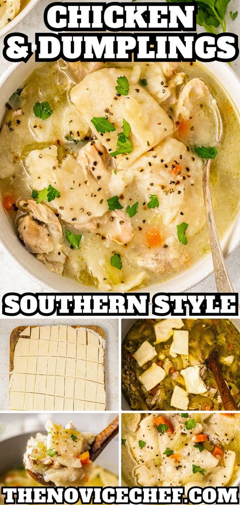 Chicken And Flat Dumplings Recipe, Old Fashioned Dumplings Recipe, Flat Dumplings Recipe, Flat Dumplings, Chicken And Dumplings Southern, Southern Chicken And Dumplings, Easy Chicken And Dumplings Recipe, Homemade Dumplings Recipe, Best Chicken And Dumplings