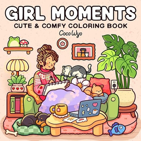 Coco Wyo, Activities For Teens, Cozy Spaces, Paper Illustration, Relaxing Activities, Coloring Book For Adults, Cute Coloring Pages, Space Theme, Book Girl