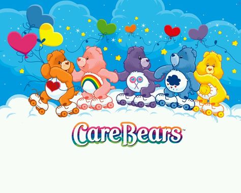 Doesn't get anymore 80's than care bears on roller skates! Care Bears Birthday Party, Care Bear Party, Care Bear Birthday, Care Bears Cousins, Bear Images, Snorkels, Children's Day Gift, Bear Photos, Bear Valentines