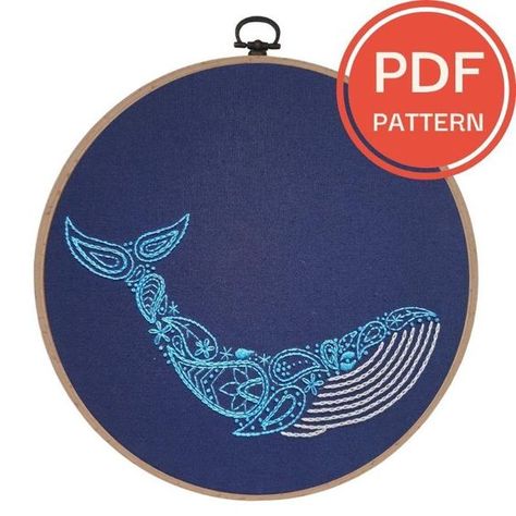 Whale Embroidery Pattern #BeadingPatterns #BeadEmbroideryPattern #BeadEmbroideryPatternsBeginner #BeadEmbroideryPatternsEasy Embroidery Whale Pattern, Embroderie Patterns Free Pdf, Embroderie Patterns Free, Whale Embroidery Pattern, Easy Embroidery Ideas, Fish Cushion, Clip Embroidery, Whale Embroidery, Fish Embroidery