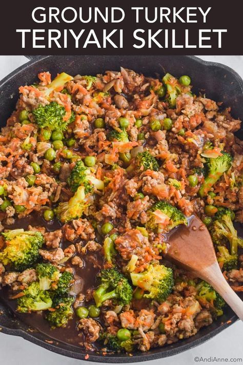 Turkey Terriaki Rice Bowl, Healthy Recipe For Two, Healthy Ground Turkey Teriyaki Rice Bowl, Turkey Meat And Broccoli Recipes, Healthy Lunches With Ground Turkey, Ground Teriyaki Turkey, Turkey And Rice Bowl, Ground Turkey Recipes Healthy No Carb, Low Cholesterol Recipes Dinner Ground Turkey