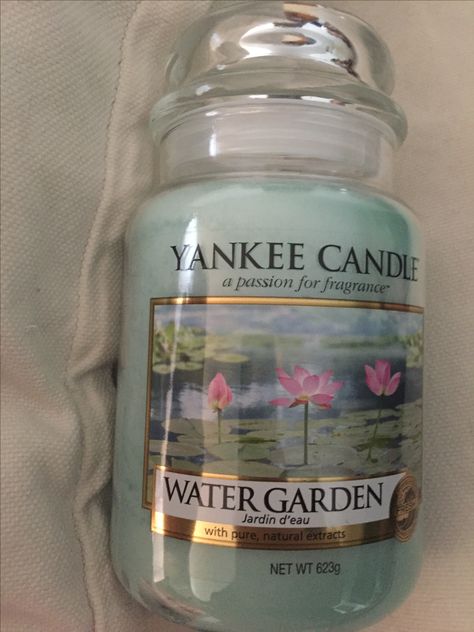 Yankee Candle Water Garden- Large Jar Yankee Candle Aesthetic, Candle Water, Darling Buds Of May, Candle Yankee, Candles Yankee, Water Candle, Yankee Candles, Desired Reality, Winter Candle