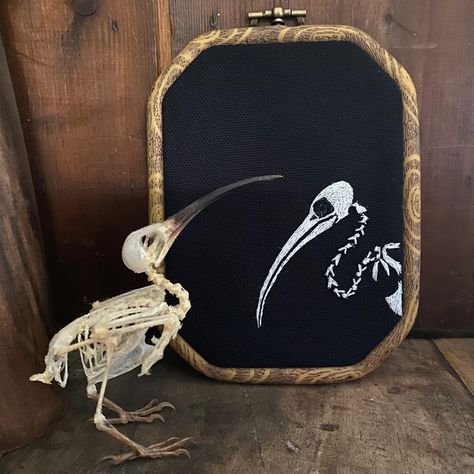 Bird Skeleton, Cat Skeleton, Embroidered Bird, Animal Bones, Bird Skull, Hand Embroidery Projects, Skeleton Hand, Animal Embroidery, Animal Skulls