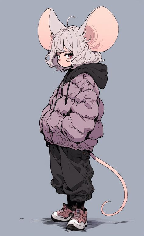 Mouse Girl Character Design, Mimic Character, Mouse Character Design, Cute Mouse, Dessin Adorable, Girls Characters, Monster Girl, Character Designs, Character Creation