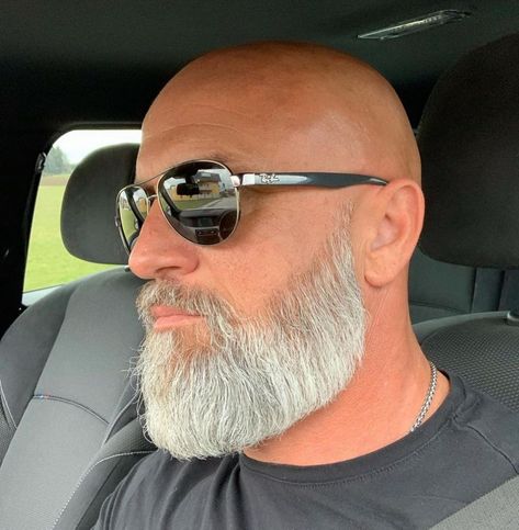 BEARDS IN THE WORLD | @christian_t_prey THE BEST WAY BALD & BEARD #beautifulbeard #beard #beards #bearded #barbudo #barbe #barbu #barbeiro #tnsbarber #barbuto… | Instagram Grey Beard Styles For Bald Men, Bald Men With Grey Beards, Bald And Beard, Hats For Bald Men, Beard Shapes For Men, Bald Guys With Beards, Medium Length Beard, Bald Man Style, Beard Styles For Bald Men