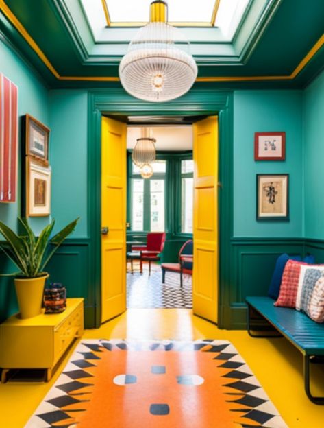 Wes Anderson Decor Interior Design, Wes Anderson Home Aesthetic, Wes Anderson Home Decor, Wes Anderson Nursery, Wes Anderson Aesthetic Decor, Wes Anderson Bedroom, Art Drawings Colorful, Wes Anderson Interior Design, Wes Anderson Interior