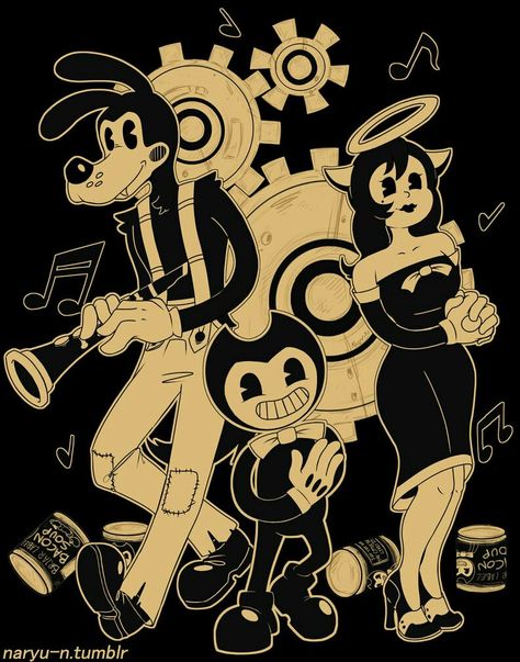 Bendy, Boris, Alice Drawing Book, Bendy And The Ink Machine, Tumblr Posts, Fan Art, Fan, Tumblr, Music