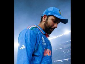 A dejected Rohit Sharma after losing the final of the ICC Men’s 50-over World Cup 2023 against Australia at Narendra Modi Stadium in Ahmedabad, India, on November 19, 2023. Ind Vs Aus, Cricket In India, Virat Kohli Instagram, Cricket Videos, World Cup 2023, Cricket Wallpapers, New Photos Hd, Rohit Sharma, Indian Cricket