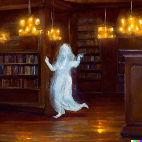 Ghost Dancing, Abandoned Library, A Ghost, Dancing, Ghost, The Past