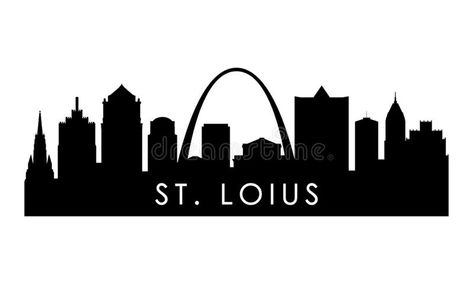 Stem Logo, Saint Louis Arch, December Aesthetic, St Louis Skyline, Skyline Tattoo, Couples Canvas, Skyline Silhouette, Parking Spot, Wooden Christmas Ornaments