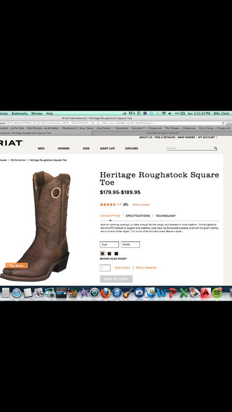 Ariat heritage roughstock square toe Kids Exploring, Product Description, Square, Design