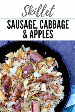 Chicken Apple Sausage And Cabbage, Kielbasa Cabbage And Apples, Cabbage Apples And Sausage, Sausage Cabbage Apple Skillet, Fall Cabbage Recipes, Sausage And Apples Recipes, Cabbage And Apples Recipes, Apple Sausage Recipes Dinners, Cabbage And Sausage Recipes