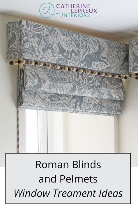 In this blog from bespoke curtain maker Catherine Lepreux Interiors, you will find everything you need to know about Roman blinds and pelmets. They are a very popular combination when it comes to creating stylish window treatments for your home interior design. Find out everything about Roman blinds and pelmets from how they not only complement your home decor but also offer many practical functions. Head to the blog to learn what you need to know about Roman blinds and pelmets. Window Valance Ideas With Blinds Bedroom, Window Dressing Ideas Living Room, Roman Blinds And Curtains Together, Kitchen Roman Blinds, Pelmet Ideas, Modern Roman Blinds, Pelmet Designs, Roman Blinds Bedroom, Blinds And Curtains Together