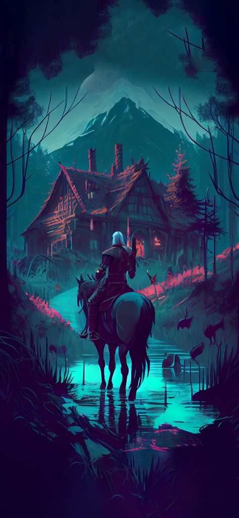 Witcher Geralt & Forest Hut Wallpaper - Witcher Geralt Wallpapers Geralt Of Rivia Wallpapers, The Witcher 3 Wallpapers, Witcher 3 Wallpapers, The Witcher Wallpapers, Witcher 3 Art, Forest Hut, Witcher Monsters, Witcher Wallpaper, Witcher Geralt