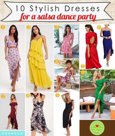 Alluring Dresses that Move to That Salsa Beat Salsa Party Outfit, Dance Party Outfit, Salsa Outfit, Latin Party, Salsa Party, 90s Fashion Outfits Hip Hop Party, Latina Outfit, Salsa Dance, Salsa Dress