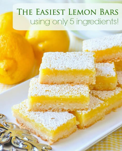 Easy Lemon Bars, Best Lemon Bars, Smores Dessert, Lemon Bars Easy, Lemon Bars Recipe, Bake Sale Ideas, Small Cakes, Popular Desserts, Baking Goods