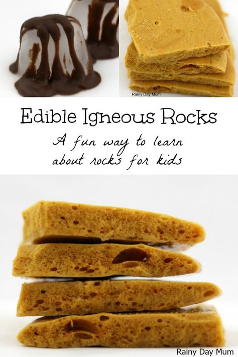 Help children understand the formation of different types of rocks with this edible igneous rock activity ideal for elementary and key stage 2 students. Igneous Rocks Activities, Rock Activities For Kids, Rock Activities, Rock Experiments, Earth Science Experiments, Rock Unit, Types Of Rocks, Different Types Of Rocks, Earth Science Activities