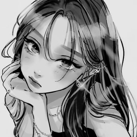 ©vvk.k.m.kvv Creative Profile Picture, Gothic Anime, Anime Monochrome, Digital Art Anime, Cartoon Profile Pics, Discord Server, Cute Profile Pictures, Cute Art Styles, Digital Art Girl