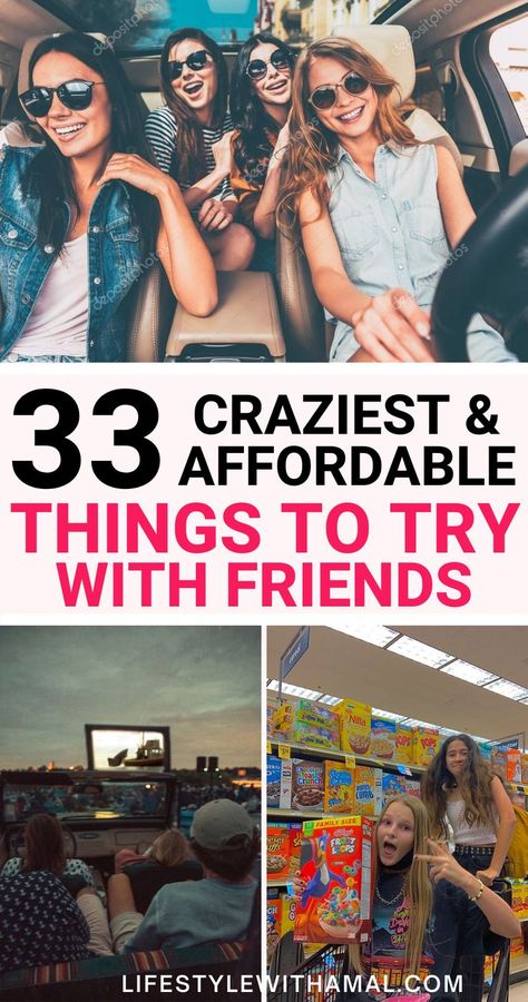 Wondering on what things to do with friends when bored? Here are 50+ awesome, fun and spontaneous things you would LOVE to enjoy with friends! I have included things to do with friends at home, outside and even online! We cover it all, so make sure you don't miss this post Crazy Activities To Do With Friends, How To Make Plans With Friends, Things To Do With Roommates, Fun Things To Do With Friends In College, Inexpensive Things To Do With Friends, Things To Go Do With Friends, Girly Things To Do With Friends, Fun Spontaneous Things To Do, Things To Do With Friends On Your Birthday