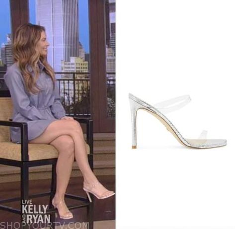 Live with Kelly and Ryan: February 2023 Maria Menounos's Clear Sandals Heels Clear Sandals Outfit, Clear Sandals, Maria Menounos, Where To Buy Clothes, Sandals Outfit, February 2023, Sandals Heels, Fashion Looks, Sandals