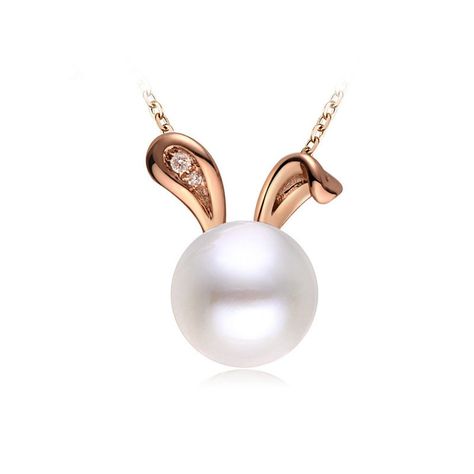 Bunny Jewelry, Rabbit Jewelry, Faberge Jewelry, Animal Rabbit, Rabbit Pendant, Pretty Jewelry Necklaces, Cultured Pearl Necklace, Rose Gold Pendant, Delicate Jewelry