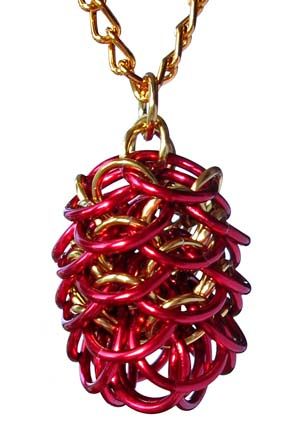 (1) Photo Tutorial - Dragonscale Pinecone Pendant | Chainmaillers.com Chainmaille Pendant, Pine Cone Pendant, Chain Tutorial, Chainmaille Jewelry Patterns, Chain Maille Patterns, Chainmaille Tutorial, Jewelry Making Patterns, Jump Ring Jewelry, Pinecone Pendant