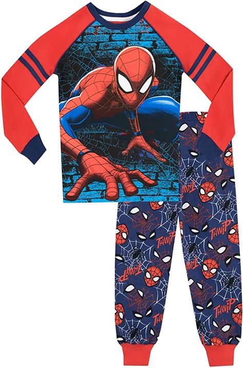 Spiderman Pijamas de Manga Larga para Niños Ajuste Ceñido El Hombre Araña Azul 3-4 Años: Amazon.es: Ropa y accesorios Spiderman Pajamas, Marvel Pajamas, Boys Nightwear, Mens Pajamas Set, Best Pajamas, Boy Character, Mermaid Birthday Party, Boys Pajamas, Pajamas Set