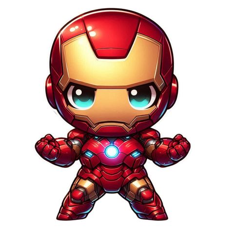 Ironman Cute Cartoon, Iron Man Dibujo, Avengers Clipart, Chibi Avengers, Chibi Superhero, Iron Man Cartoon, Superhero Clipart, Baby Marvel, Avengers Cartoon