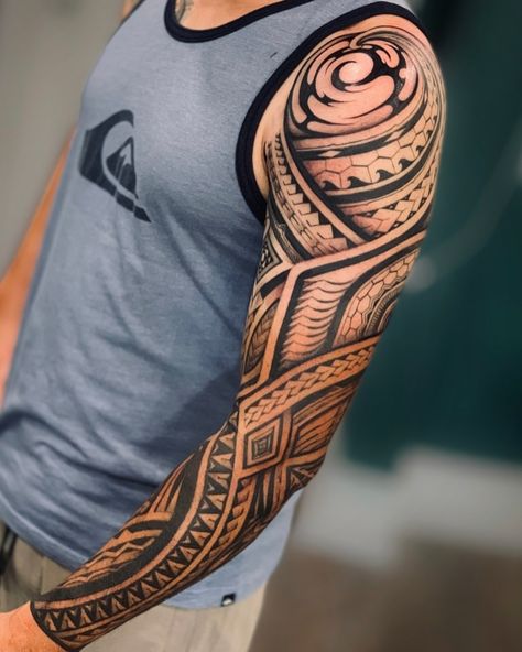 Finally done🔥💪🏻. Full Sleeve Custom Polynesian Tribal completed in 8 sessions. More than 40 hours in. Thank you my client I for trusting and coming all the way from Ottawa every time. Such an honour to add this piece to my collection😁 BOOKING OPEN FOR 2024. DM FOR INQUIRY By @michaelink.vn At @rotteninkstudio #Freehand #tribaltattoo #polynesian #polynesiantattoos #maori #men #tribaltattootoronto #filipinotribaltattoo #filipinotribal #toronto Maori Sleeve Tattoo, Maori Men, Polynesian Tattoo Sleeve, Tattoo Toronto, Maori Tattoo, Dream Tattoos, Tattoo Sleeve Men, Sleeve Tattoo, Ottawa