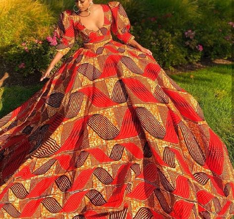 Long Sleeve Black Gown, Ankara Prom Dress, Gown Ankara, African Gowns, African Party Dresses, African Fabric Dress, Dress Ankara, African Prom Dresses, Ankara Gown