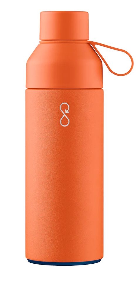 Shop sustainable - orange water bottle. The Ocean Bottle's flawless design made from Stainless Steel and Up-cycled ocean-bound plastic. Anti Leak. Easy Carry loop. Dishwasher safe. GIVING 1% of revenue - not profits - is donated to wildlife conservation when you purchase. Orange Water Bottle, Ocean Water Bottle, Ocean Bottle, Stylish Water Bottles, Orange Water, Ocean Water, Wildlife Conservation, Stay Hydrated, Fashion Outfit