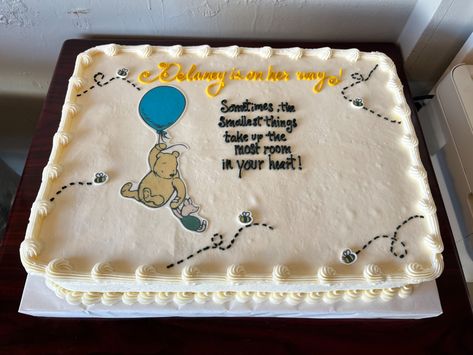 Baby Shower Sheet Cake, Baby Shower Sheet Cakes, Winnie The Pooh Baby Shower, Pooh Baby, Sheet Cake, Shower Cakes, Baby Shower Cakes, Winnie The Pooh, Baby Shower