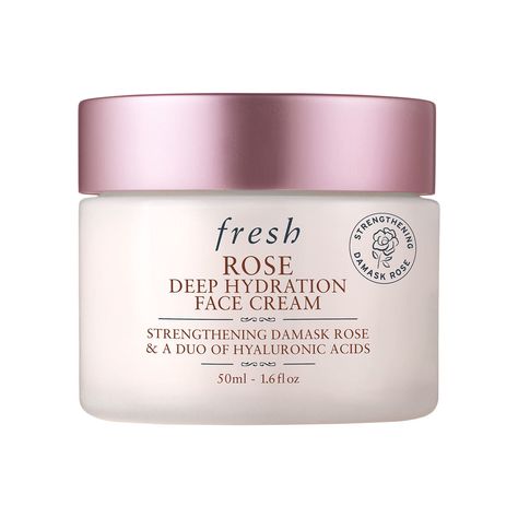 Fresh Rose Deep Hydration Moisturizer main image Fresh Sugar Face Polish, Hyaluronic Acid Moisturizer, Exfoliating Face Wash, Rose Face, Light Moisturizer, Rose Extract, Damask Rose, Exfoliate Face, Dewy Skin