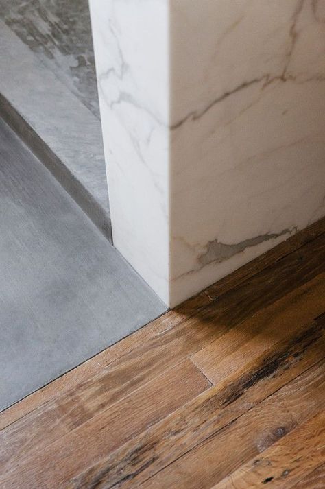 #architecture #details bondstreetloft_roberts_19 Marble Walls, Wood Floor Texture, Texture Ideas, Floor Texture, Bathroom Themes, Concrete Texture, Apartment Renovation, Concrete Wood, Concrete Floor