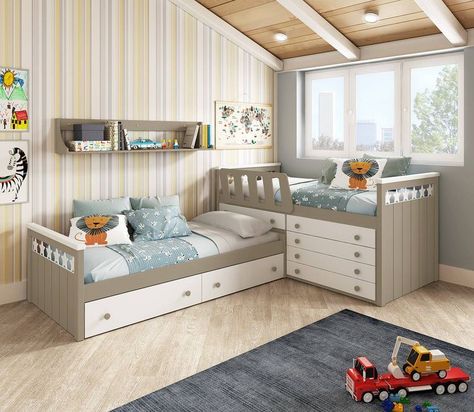 Couch Small Space, Kids Bedroom Furniture Design, Kids Bed Design, Kids Room Bed, Kids Shared Bedroom, Small Kids Room, Kids Room Interior Design, Modern Kids Bedroom, Bunk Bed Designs