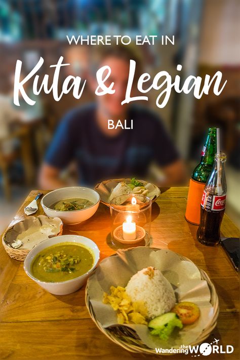 Click here for a list of our favourite restaurants in Kuta and Legian, a guide on where to eat the best food for every budget - Bali, Indonesia - Wandering the World - #travelbali #balifood Worlds Best Restaurants, Best Restaurants In Bali, Bali Indonesia Restaurants, Breakfast In Bali, Bali Street Food, Asian Destinations, City Adventure, New Dinner, Bali Food