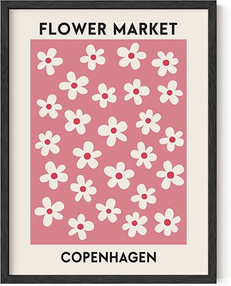 Monochromatic Flowers, Haus And Hues, Pastel Wall Decor, Pastel Poster, Market Poster, Pink Room Decor, Flower Market Poster, Pastel Walls, Danish Pastel