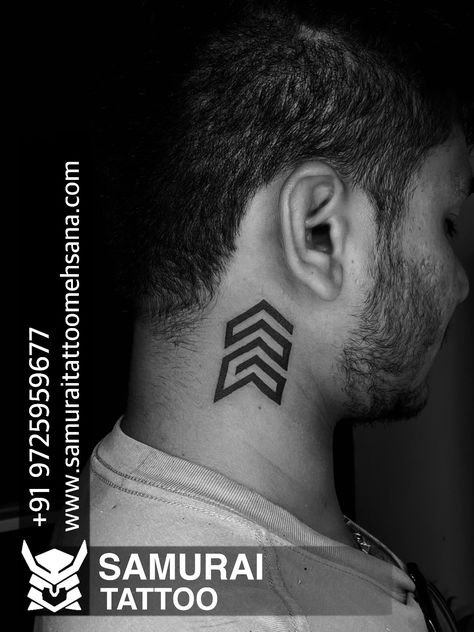 Side Neck Tattoos For Men, Neck Tattoos For Men, Tattoo On Neck, Tattoo Arrow, Side Neck Tattoo, Arrow Tattoo Design, Tattoo Design Tattoo, Neck Tattoo For Guys, Neck Tattoos